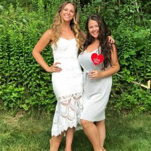 Pure Passion Lulu's White mermaid fit lace dress